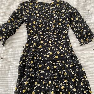 Lulu’s Floral 3/4 Length Sleeve Dress